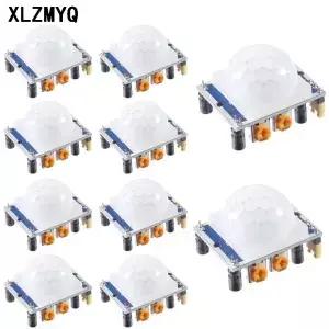 10PCS HCSR501 IR 초전기 적외선 PIR 모션 센서 감지기 모듈 SR501 DIY 도구 조정