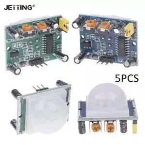 5pcs HCSR501 PIR 적외선 센서 Arduino Raspberry 용 IR 초전기 모션 감지기 모듈 조정