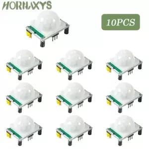 10/1PCS HCSR501 조정 가능한 IR 피로 전기 적외선 미니 PIR 모듈 모션 센서 감지기 브래킷 아두이노용