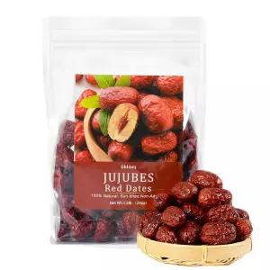 프리미엄 대추 데이트 레드 1.5Lb 680g 엄선된 100 천연 건조 간식 양조차 디저트 베이킹 요리 등에