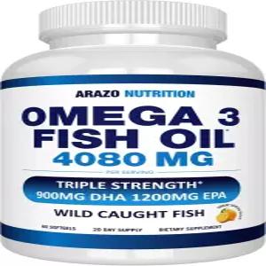 아라조 뉴트리션 와일드 오메가3 어유 농축액 1회 제공량당 4 080mg 고EPA 및 DHA 버플리스 레몬 소프트젤