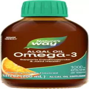네이처스 웨이 알갈 오메가3 눈과 뇌 기능 지원X 티스푼당 1000mg EPA/DHA (1) 친화적 액상 포뮬러