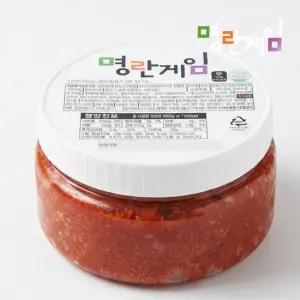 부산명품수산물인증 저염숙성 양념명란 1통 500g) 명란게임 프리미엄 선상동결 명란 HACCP