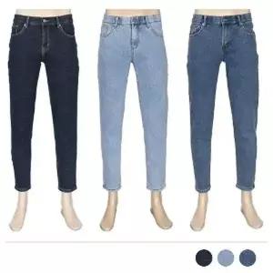 델온 허리밴딩 기모 데님_2 데일리룩 스판청바지 데님바지