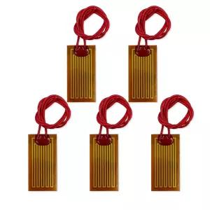 YYSOLDER 5PCS 필름 히터 플레이트 25mmx50mm 12v 7w 접착 패드 플렉시블 폴리이미드 PI 발열체