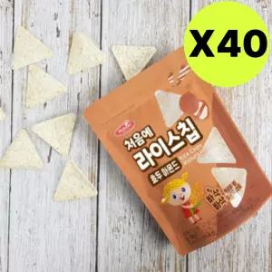 베베스트 처음에 라이스칩 호두 아몬드 쌀 과자 X40개