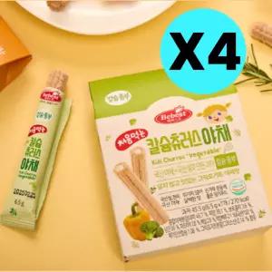 베베스트 처음먹는 칼슘 츄러스 야채 쌀과자 4개 국산