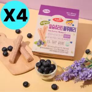 베베스트 처음먹는 칼슘 츄러스 블루베리 쌀 과자 4개