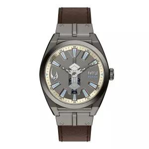 (공식본사정품) 파슬 LE1245SET STARWAR X Fossil 만달로리안 남성 가죽시계