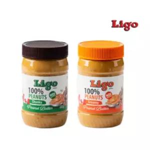 LIGO 100% 리고 네츄럴 땅콩버터 땅콩잼 453g (천키 + 크리미) 2개입