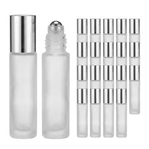 롤온 두꺼운 실버캡 반투명 10ml 20개 구성 향수용기 공병 블랙 뚜껑 도톰한용기