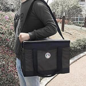 지퍼형 쿨러 아이스백 30L 접이식 차량 여행 어깨끈