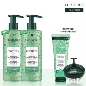 [르네휘테르](강남점)포티샤 슈퍼볼륨 샴푸 500ml 듀오(+포티샤 샴푸 250ml&두피브러쉬)