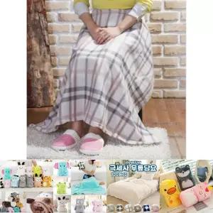 포근이 체크 무릎 담요 110cm 150g/기모/방한/보온/신생아/여행/선물/중학생/고등/학교/학생/집순이/수험생