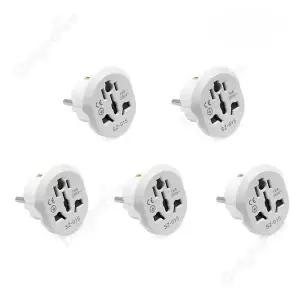 호환 KR 플 어댑터 범용 CN AU UK US TO EU KR 4.8mm 플 컨버터 250V 16A 전원 전기 소켓 4.0mm - 4.8mm 변