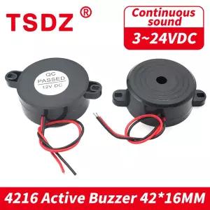 아두이노 자동차 밴 SFM-4216 전자 부저 경고음 알람 4216 연속 경고음 110DB 하이 데시벨 DC 3-24V 12V 1