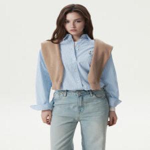 [AK수원점] [후아유] 여성 Steve Loose Fit Striped Shirts WHYSG2311F