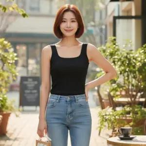 [라일리여성언더웨어] Rly 직장인 양면 리버시블 이너 여성 민소매 나시 티