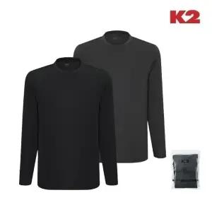 [롯데백화점]케이투 남성 여성 공용 여름 기능성 긴팔 라운드 1+1 PACK 티셔츠 KMM26280