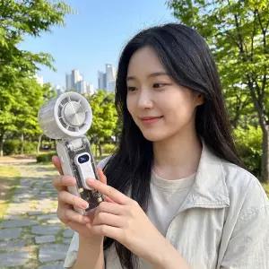 MJ21 클리어터보T1 3초냉각 아이스 LED 100단 휴대용 손선풍기