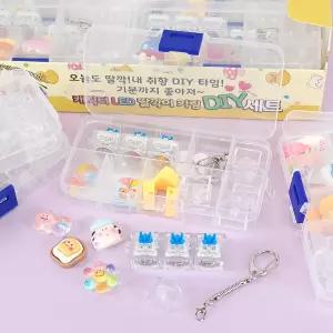 캐릭터 LED 딸깍이 키링 DIY 세트 6000 랜덤 (447) 키캡