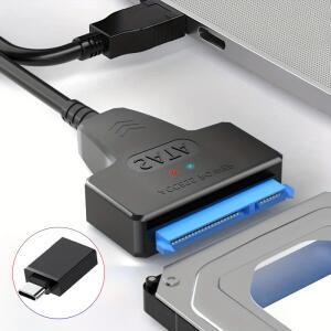 SATA-USB 케이블 USB 3.0 /타입-C to SATA III 하드 드라이브 어댑터 (2.5인치 HDD/SSD 디스크 변환기