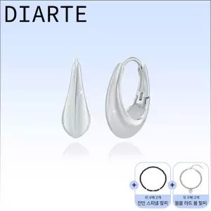 925 Silver 원터치 물방울 귀걸이 (사은품 팔찌2종)