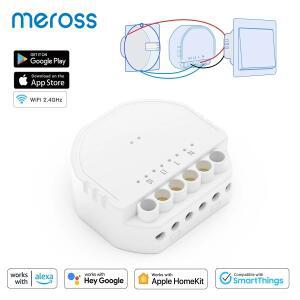 Meross 홈킷 와이파이 인월 스마트 DIY 스위치  무선 1 갱 웨이 라이트 모듈  알렉사 구글 홈 스마트싱스용