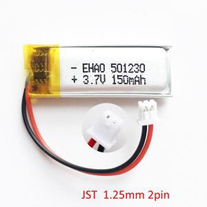 3.7V 150mAh 리튬 폴리머 LiPo 충전식 배터리 501230 JST 1.25mm 2Pin 플매트 카펫 러그 Mp3 GPS 블루투스