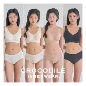 크로커다일 소프트 인견 쉘론 패드일체형 V넥 브라팬티 8종세트 CDWBR5N09101112_T 1145243