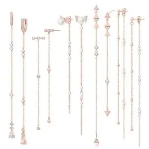 14K 롱 드롭 귀걸이 Gold-pin 14k금침귀걸이 진주 로 (WD278F3)