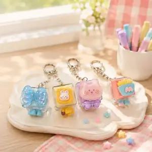 10인용 데일리 체인지 키캡 키링 만들기 키보드키캡 꾸미기 클리커 파츠 DIY 봄이오나봄 키트