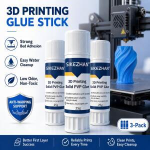 3D 프린터용 고체 접착제 스틱 25g PVP 접착제 PLA ABS PETG 필라멘트 열판 빌드 플레이트용 변형 방지 세