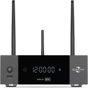Dune HD Solo 8K 미디어 플레이어 안드로이드 박스 오디오 BT 5.2 WiFi6 1Gbit USB 3.0 8GB 3.5 HDD 랙