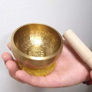 [하프클럽/]휴대용 명상 싱잉볼 작은 8cm 싱잉볼 힐링 악기 수련
