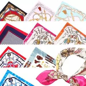[룽스_65]실크 사각스카프 기본 쁘띠 스카프