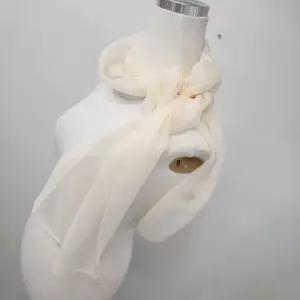 [룽스_65]봄 베이직 두건 크림 아이보리 쉬폰 스카프