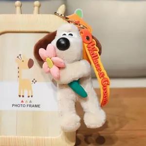 [하프클럽/]BenF Joy 월레스와그로밋 강아지 인형 키링 그로밋 분홍꽃 생일 선