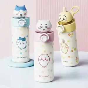치이카와 우사기 귀여운 보온병 휴대용 빨대 물컵 학생 패션 정교한 단일 제품