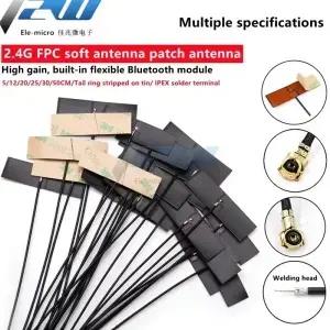 5 개/몫 WiFi 2.4G 고이득 5dbi 내장형 유연한 FPC 소프트 안테나 ZigBee Ipx4 Bluetooth 모듈 패치