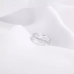 925Silver 두 줄 레이어드 물고기 반지 OPHER1731