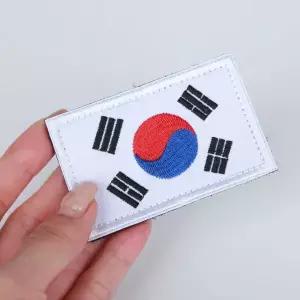 [하프클럽/]자수패치 태극기 마크 국기 와펜 배지 태극기와펜