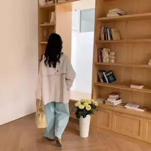 스트레인지 여사친 하프 봄 데일리룩 코트 트렌치 차이나 포켓 KUK1