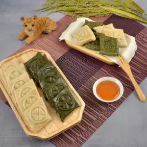 우리쌀 옛날 절편 고소애편 세트(현미+쑥) 총 2kg