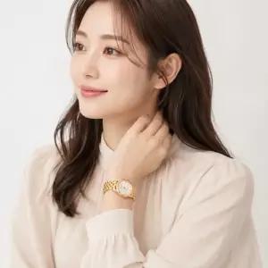 티쏘 T058.009.33.111.00 러블리 마더 오브 펄 다이알 여성용 시계