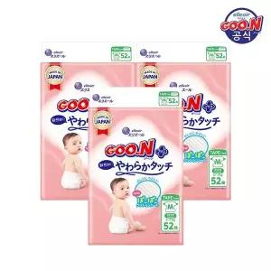[NS홈쇼핑]군 기저귀 플러스 소프트터치 밴드 중형(M) 52P x 3팩[35990296]