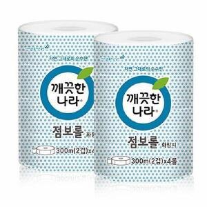 깨끗한나라 점보롤 화장지(2겹/300M*4롤)