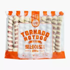 쿠즈락 쏘팡 토네이도 핫도그 210g x 10개입 2.1kg