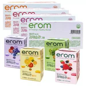 이롬 황성주박사의 과채습관 4종(레드 24팩+퍼플 24팩+그린 24팩+옐로우 24팩) 140ml/96팩