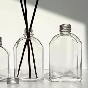 디퓨저 용기-위스키(뚜껑 포함)-250ml 납작 유리병 공병 방향제 하바리움 만들기